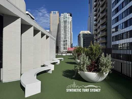 Synthetic turf installed on a commercial or strata property