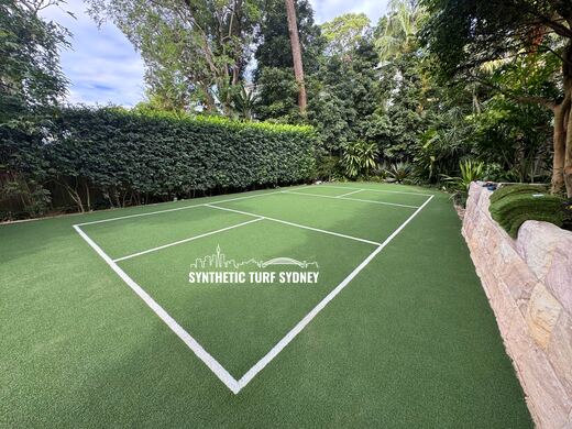 Residential pickleball court, laid in STS Commercial synthetic turf