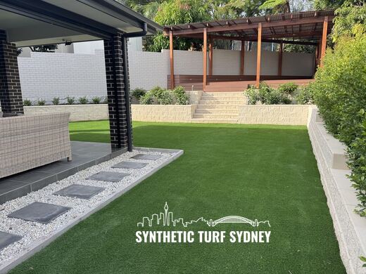 Lawn under a timber pergola