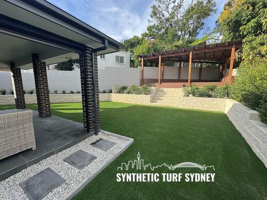 Lawn under a timber pergola