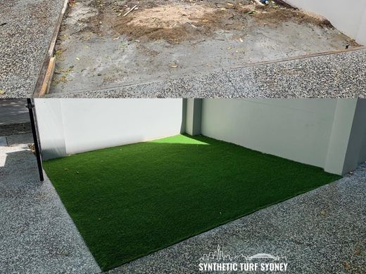 A small synthetic turf installation