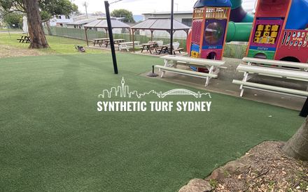 School playground surround, laid in STS Commercial synthetic turf