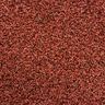 Terracotta coloured synthetic turf, close up of the pile